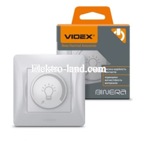 Диммер (регулятор яркости) Led 200w серебрянный шелк Videx Binera 